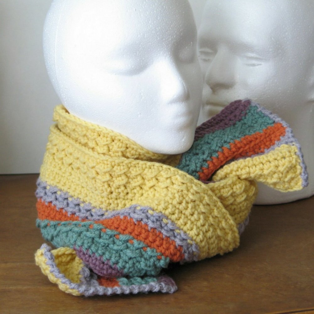 Cozy Long Striped Scarf multi-color men women